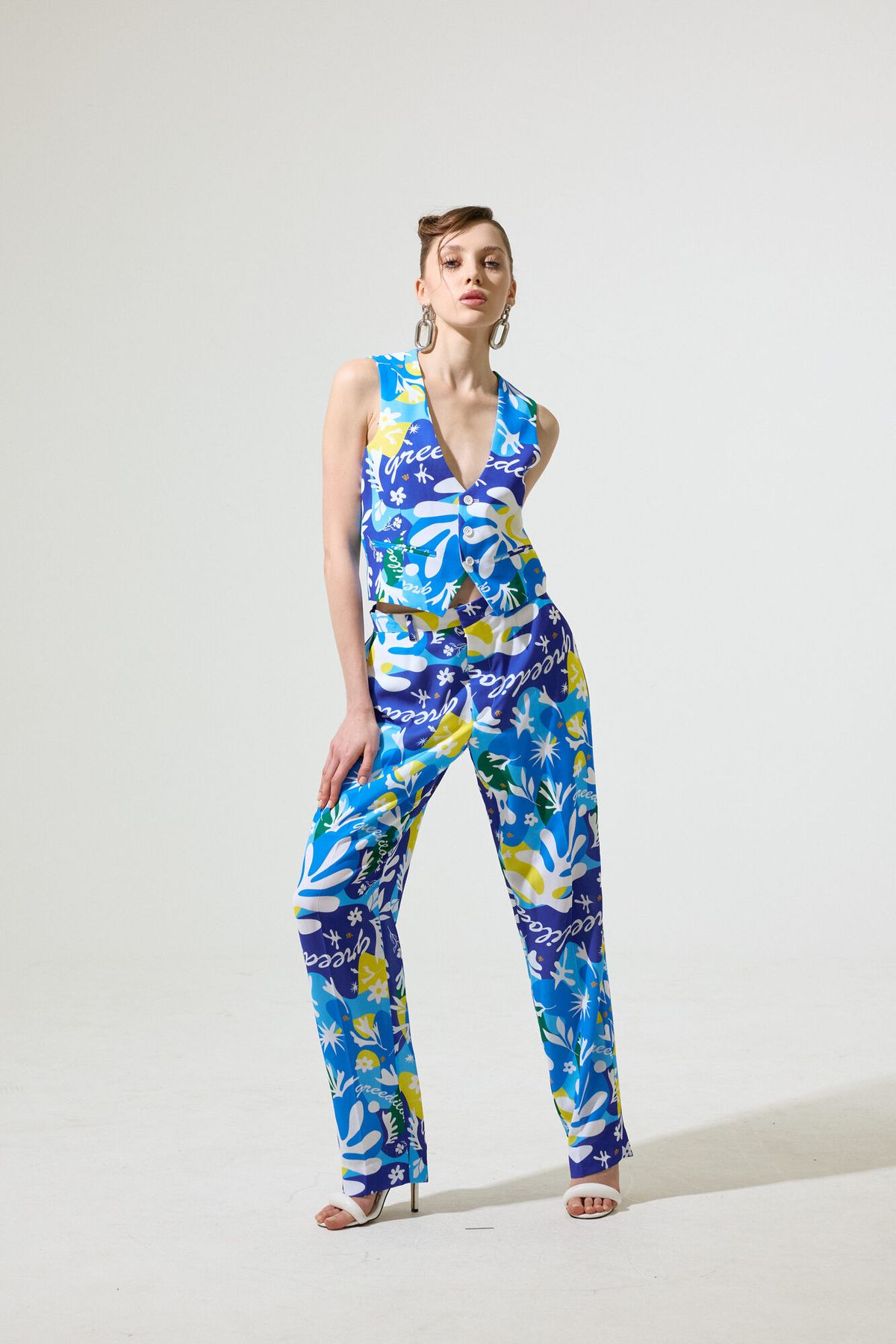 그리디어스(GREEDILOUS) Blue Cut Out 01 Blue Cut OUT Straight Pants