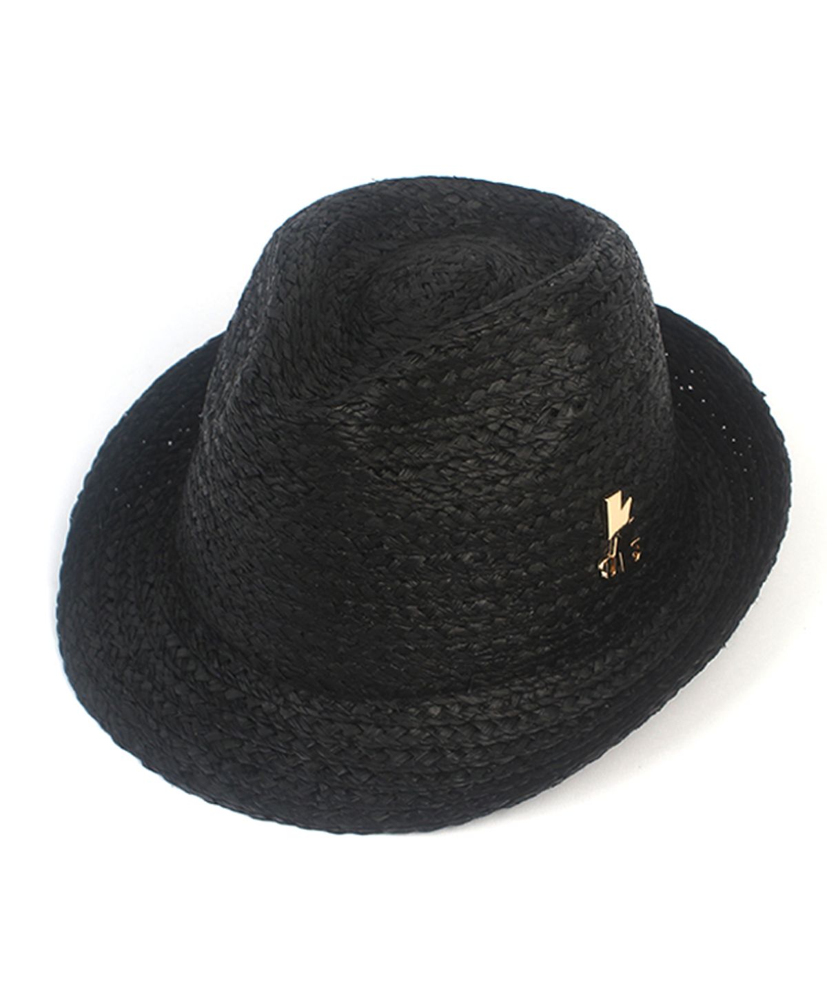 유니버셜 케미스트리(UNIVERSAL CHEMISTRY) BU Raffia Simple Black Fedora 여름모자