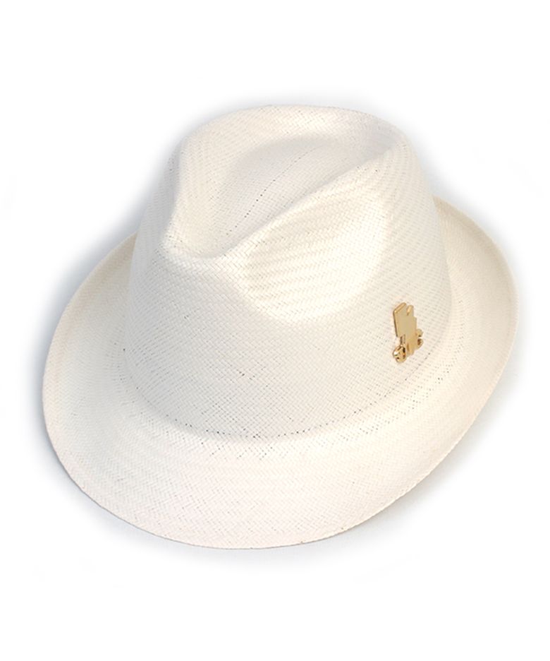 BU Gentle Simple White Fedora 여름모자