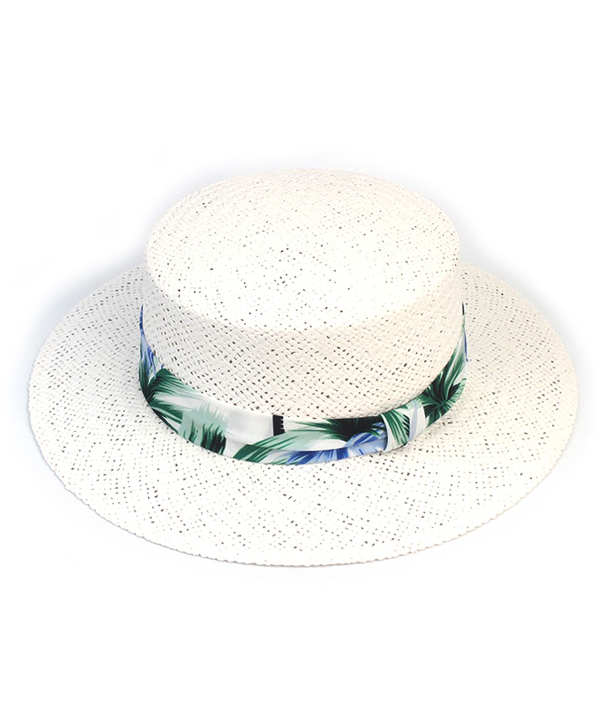 유니버셜 케미스트리(UNIVERSAL CHEMISTRY) Hawaii Line White Flat Panama Hat 여름모자