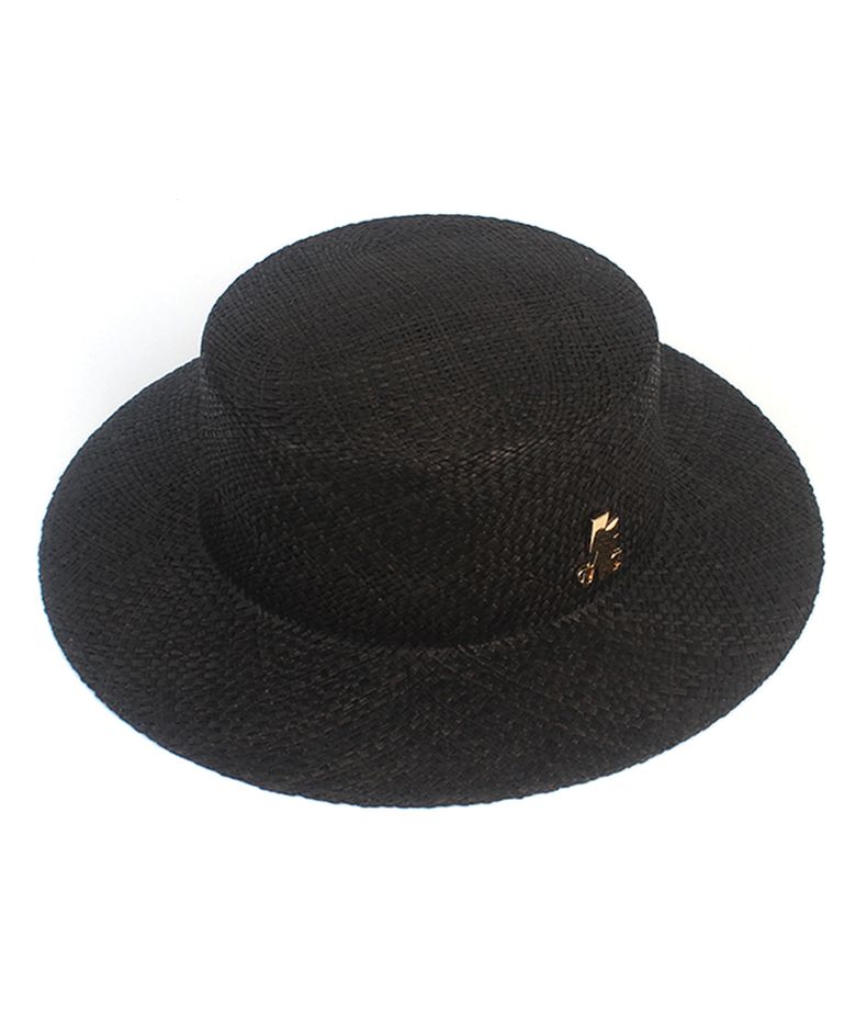 Bau Black Flat Panama Hat 여름모자