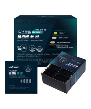 종합비타민[멀티비타민+오메가+밀크씨슬+루테인] 올인원 포 맨 1박스 (30포) 1개월분