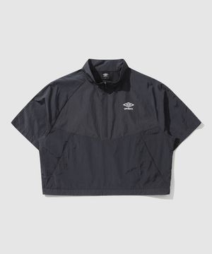 RAVE 나일론메탈 우먼스 반팔 스탠넥 아노락 다크차콜(UP322CWT81)