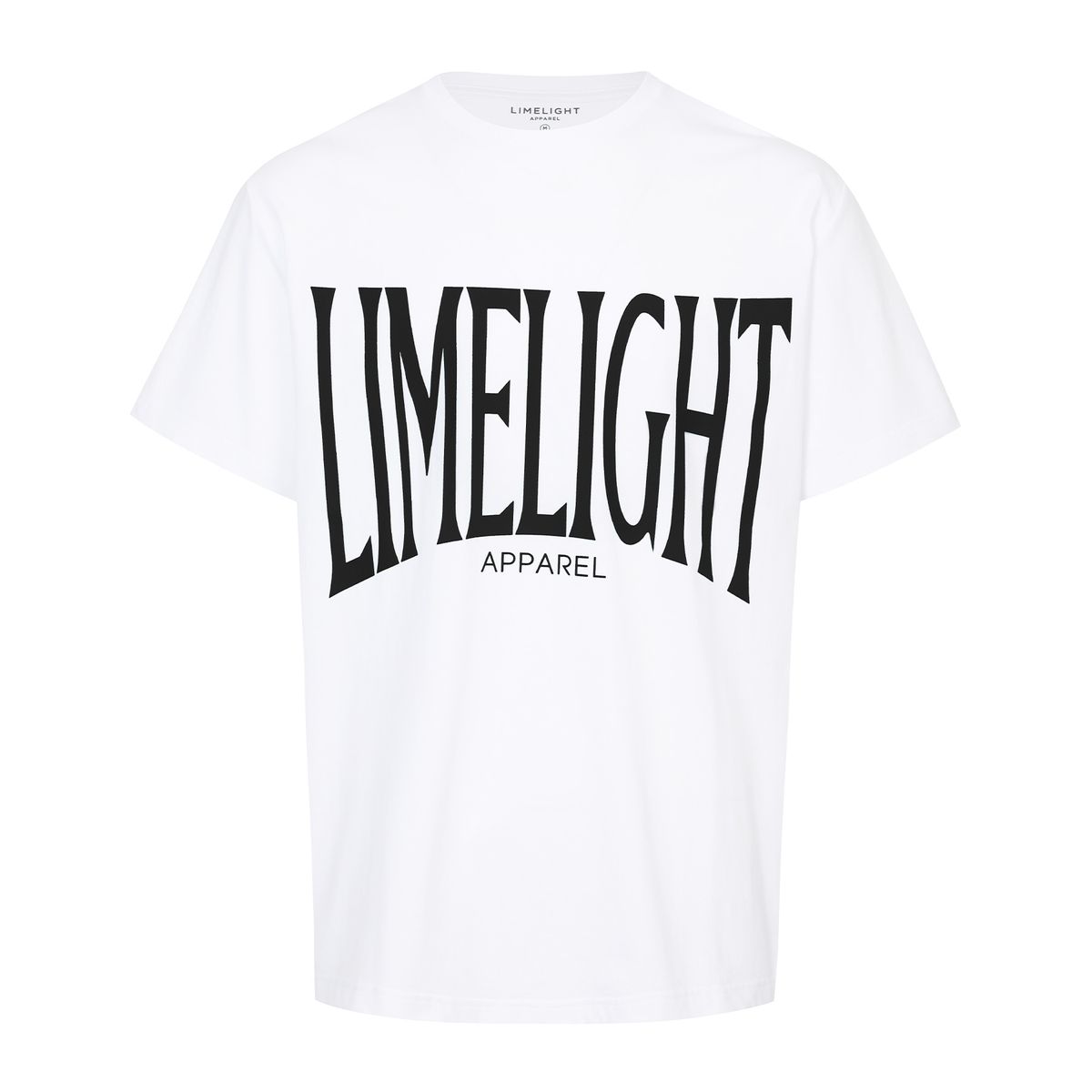 라임라잇 어패럴(LIMELIGHT APPAREL) 어패럴 빅 로고 티셔츠 (화이트/블랙)