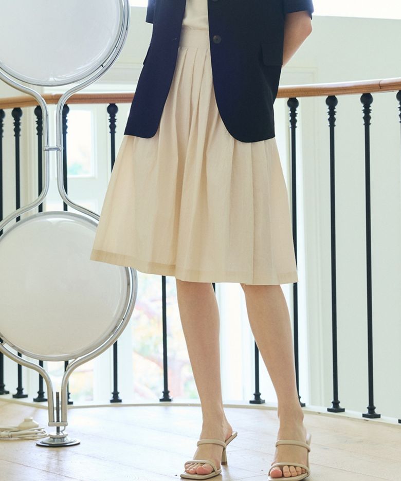 SUMMER GATHER SKIRT / CREAM