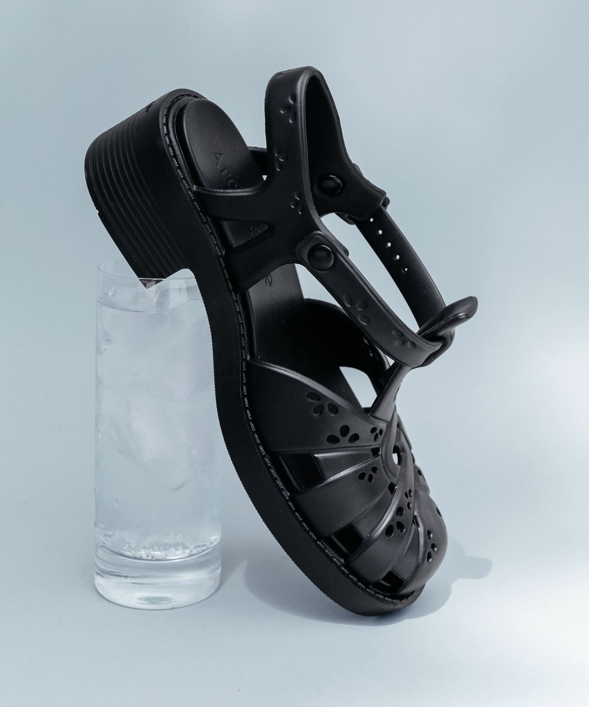 아카이브앱크(ARCHIVEPKE) Puffy rubber sandal(Deep sleep)_OK2AM24009BLK