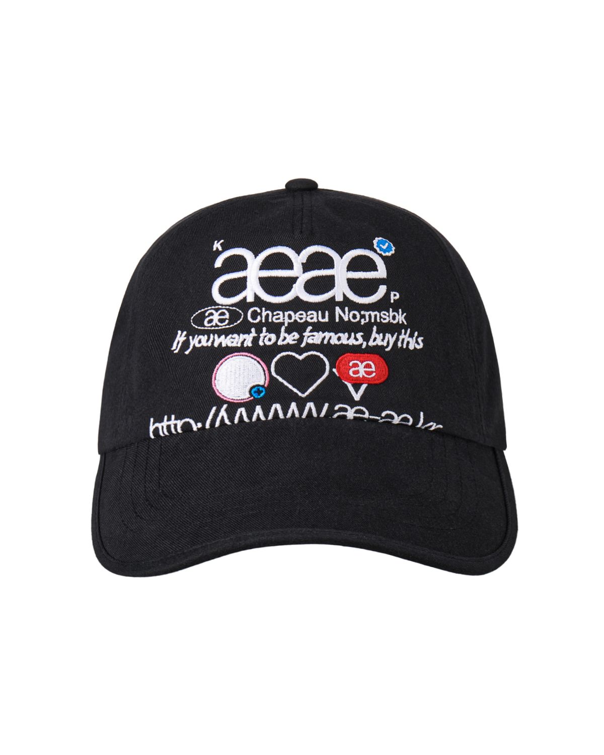 에이이에이이(AEAE) aeae X PEAKBOY WEB LOGO 5 PANNEL BALL CAP [BLACK]