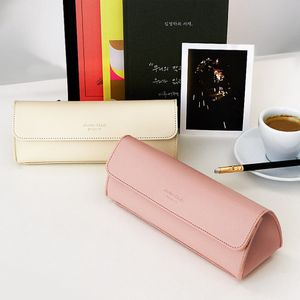 [각인] 가죽 대용량 삼각필통 7color