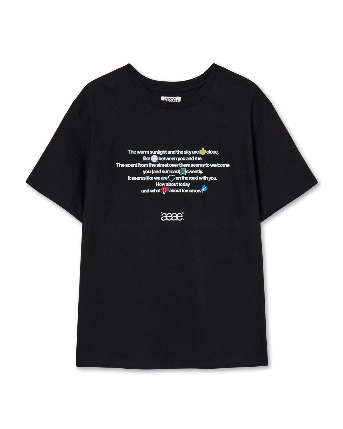 에이이에이이(AEAE) aeae X PEAKBOY WALK T-SHIRTS [BLACK]