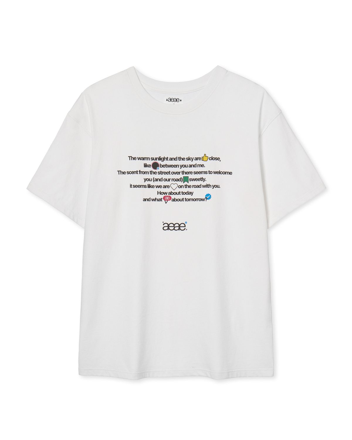 에이이에이이(AEAE) aeae X PEAKBOY WALK T-SHIRTS [WHITE]