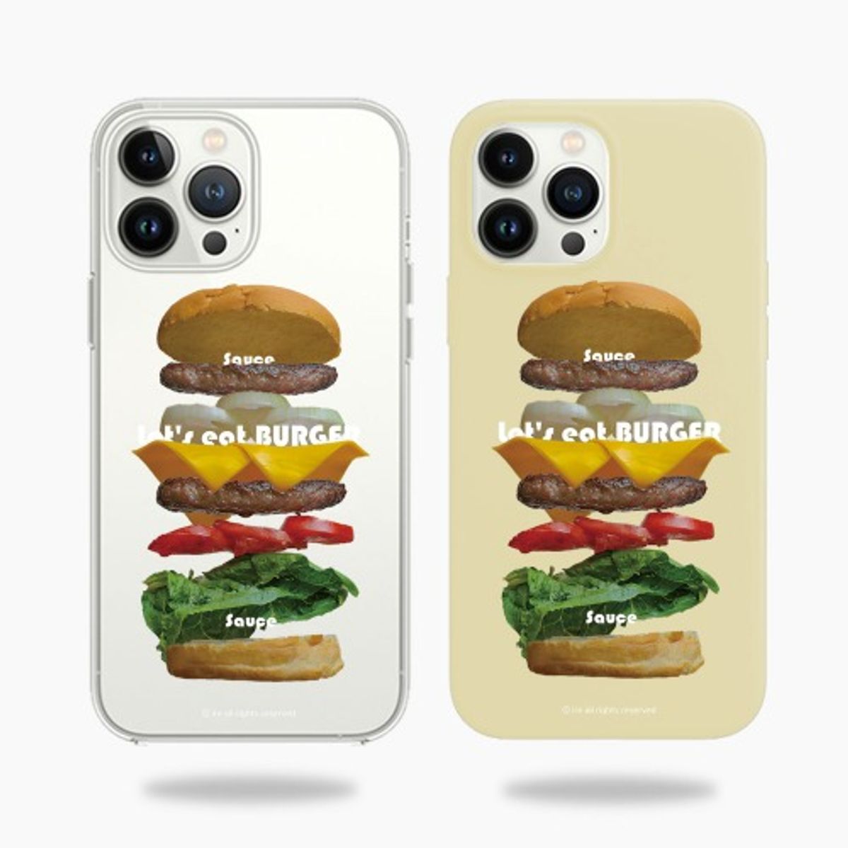 이레케이스앤굿즈(IRECASEGOODS) 햄버거 아이폰17 16 15 14 13 12 11 SE3 SE2 갤럭시 S26 S25 S24 S23 S22 S21 노트20 갤럭시A 투명젤리케이스 폰케이스