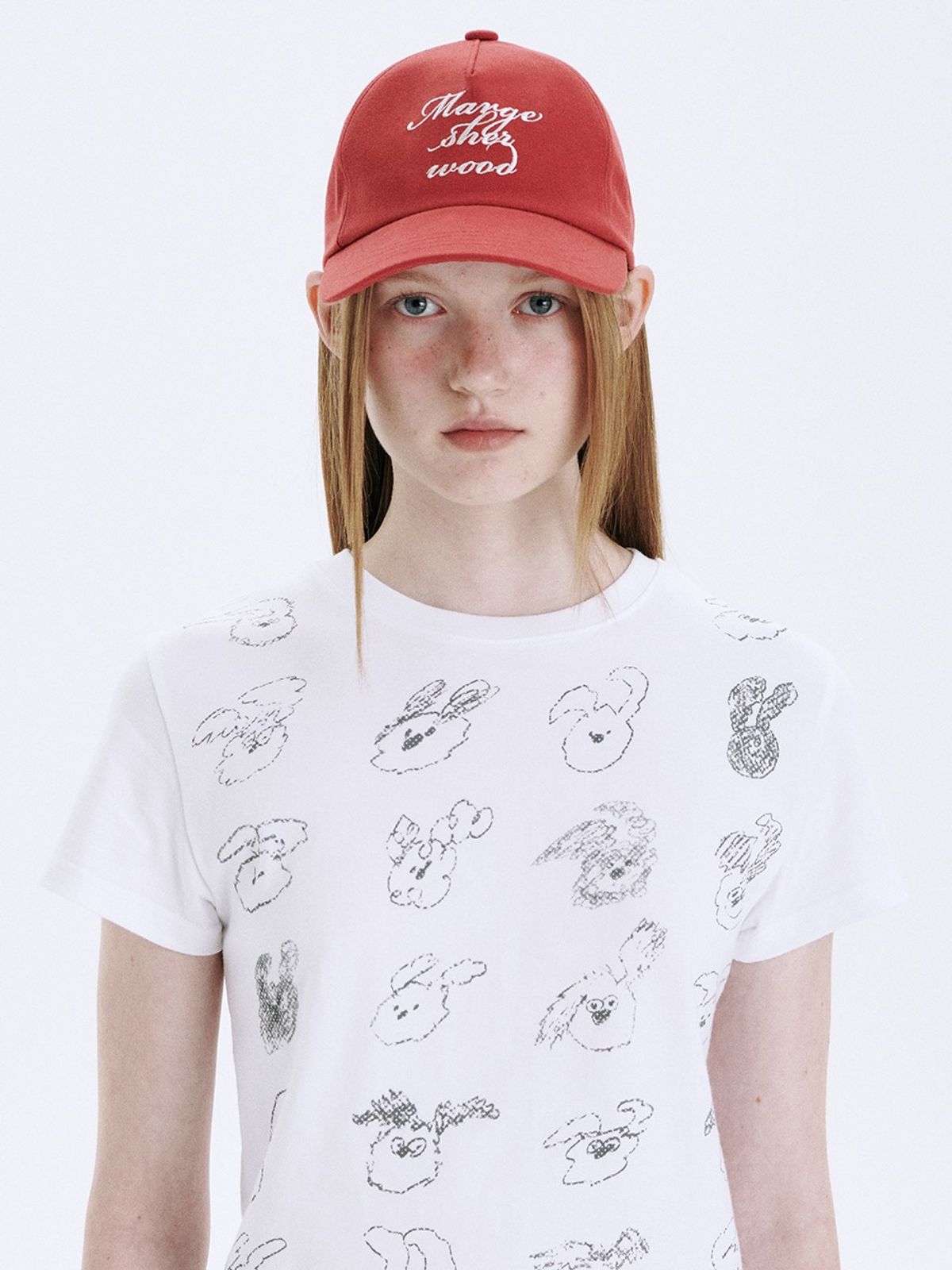 마지셔우드(MARGESHERWOOD) VINTAGE LOGO BALLCAP_red