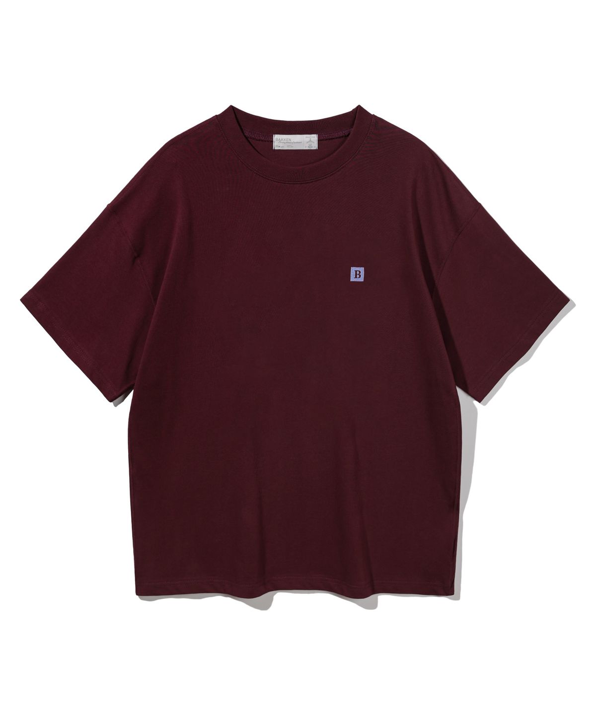 바켄(BAKKEN) B Square logo 반팔티셔츠 BK3968_와인