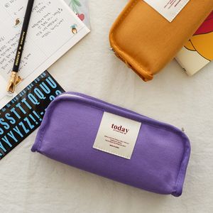 캔버스 엠보싱 펜케이스 필통 6color