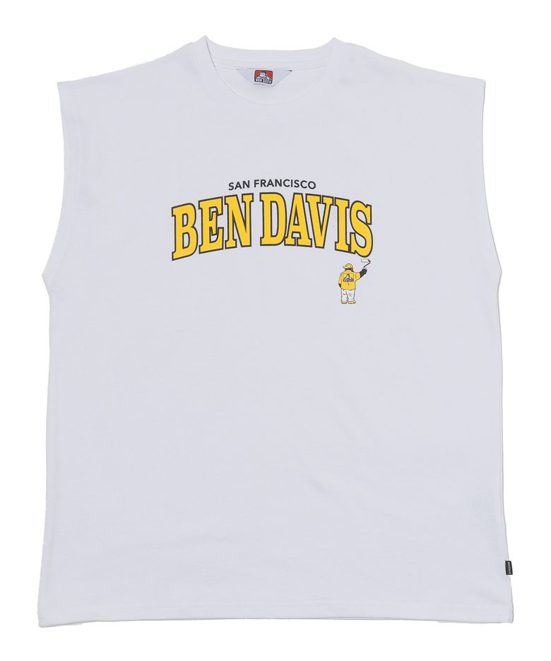 ORIGINAL PRINT SLEEVELESS WHITE