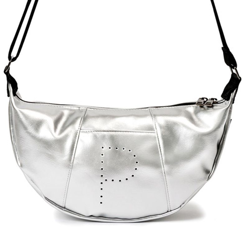 shiny punching logo cross bag(silver)