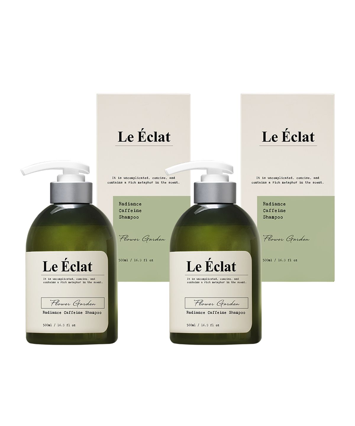르에끌라(LEECLAT) 르에끌라 래디언스 카페인샴푸 플라워가든 500ml 2개