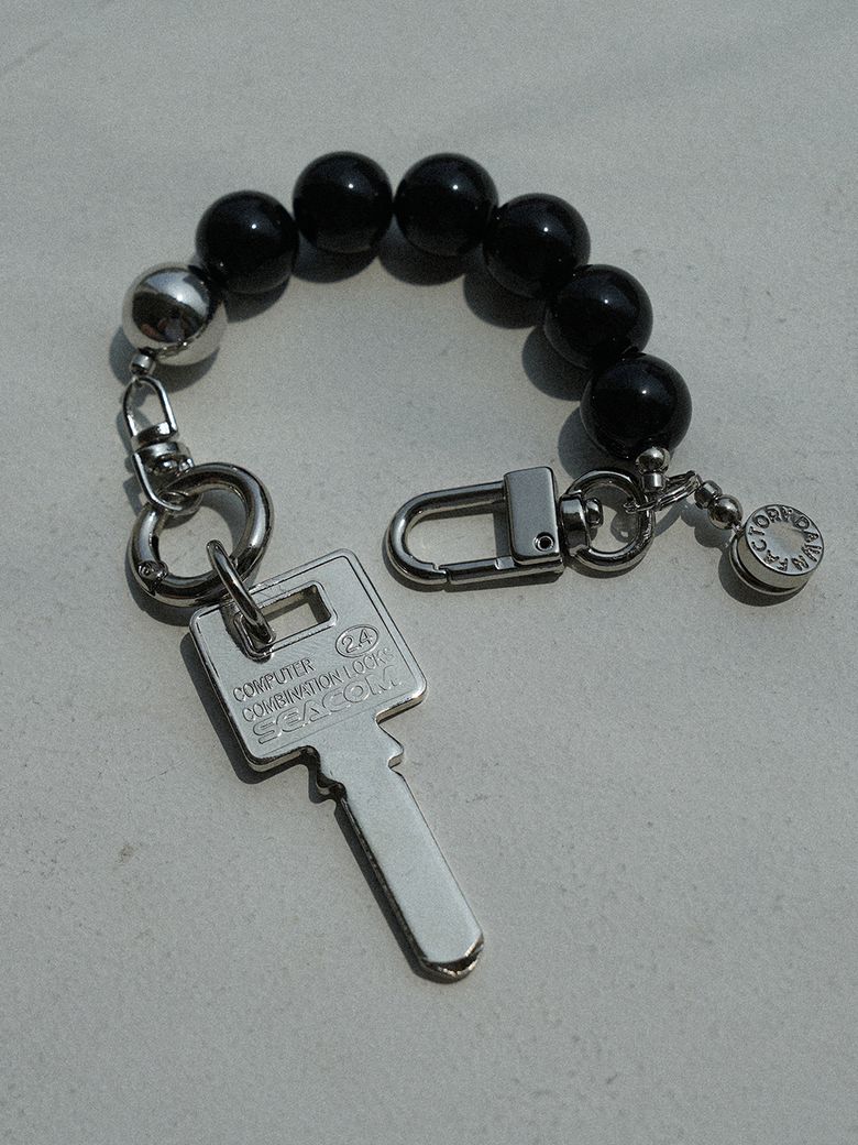 BEAD KEYRING BLACK 비드키링 블랙