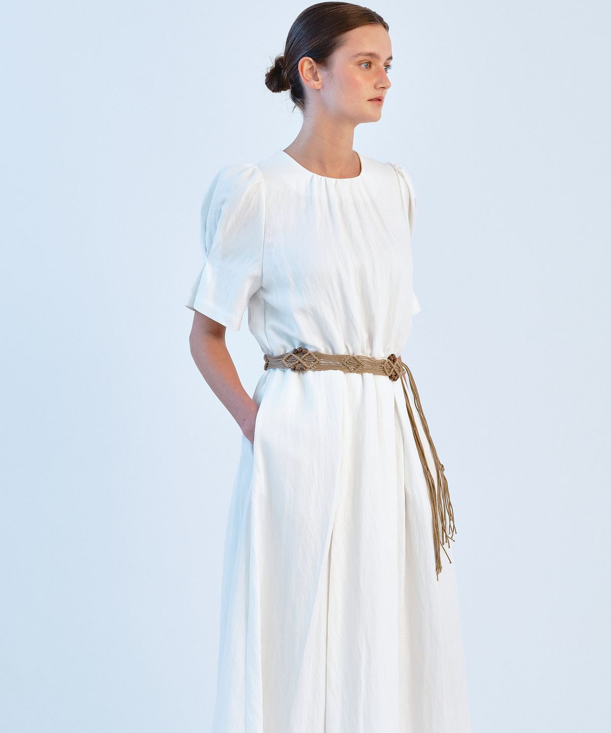 쏘이르(SO IR) PUFF SLEEVE LONG DRESS - IVORY