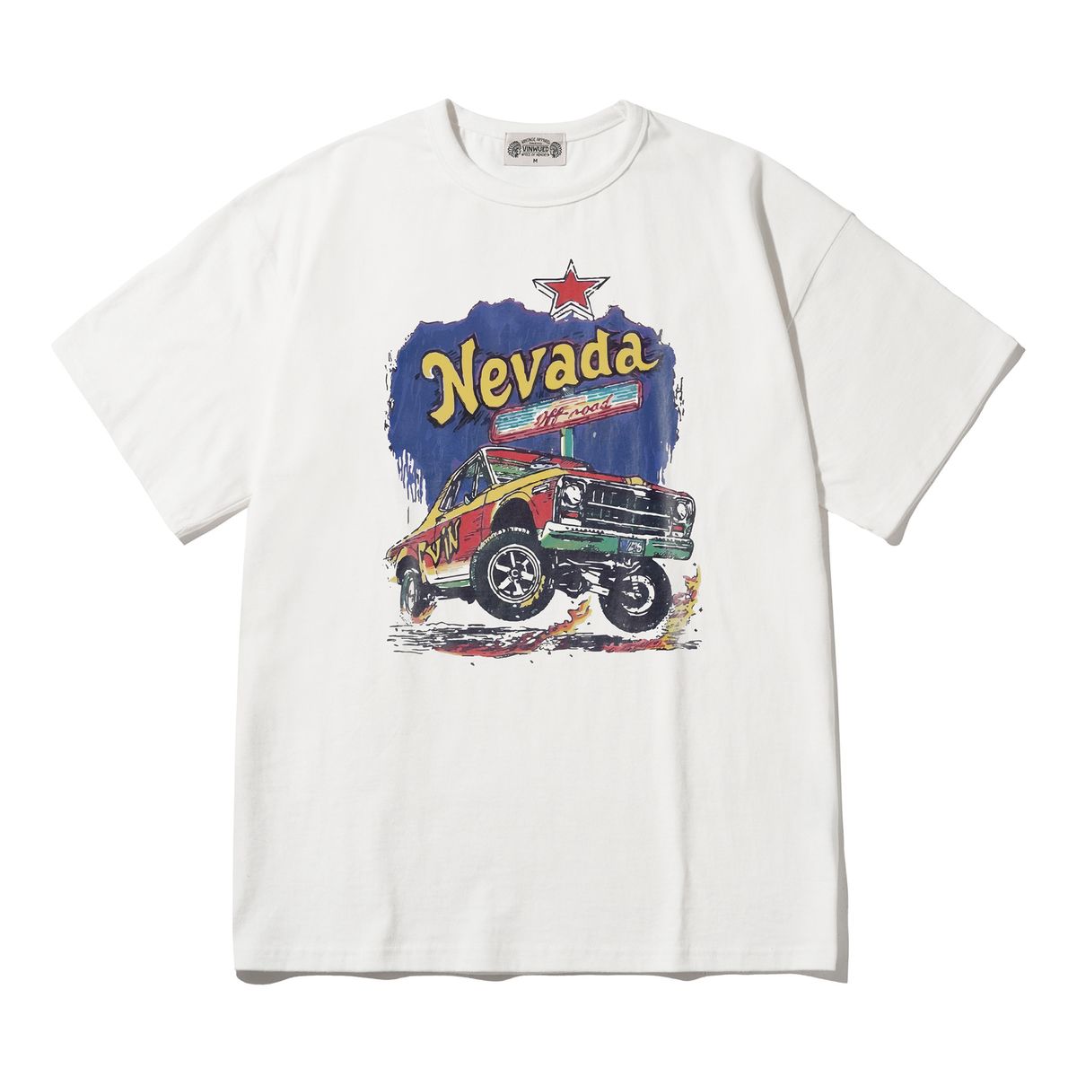 빈웨드(VINWUED) NEVADA Off-Road 아이보리 세미오버핏 티셔츠