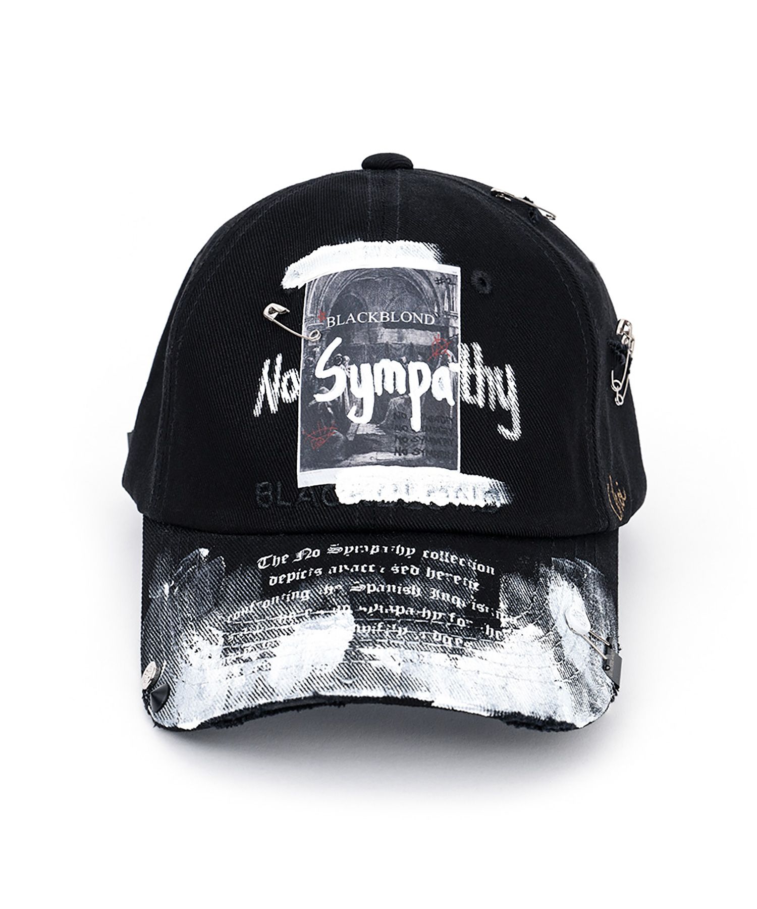MUSINSA | BLACKBLOND Vivid No Sympasi Graffiti Logo Cap (Black)