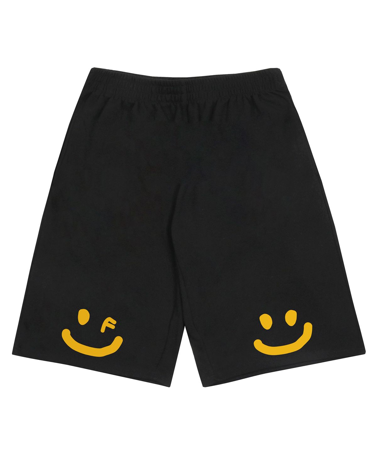 그레이버(GRAVER) [UNISEX]백 드로잉스마일 버뮤다 트레이닝 반바지_블랙