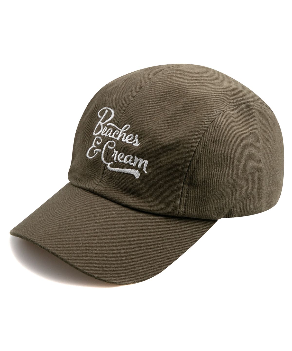 비치스앤 크림 키즈(BEACHESAND CREAM KIDS) 비치스앤크림 레터링 캠프캡-카키(Beaches And Cream Lettering Camp Cap Khaki)