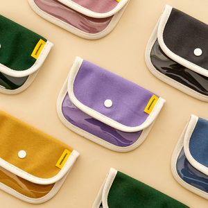 캔버스 버튼 카드 동전지갑 6color