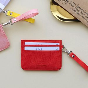 [각인] 가죽 플랫 스트랩 카드지갑 9color