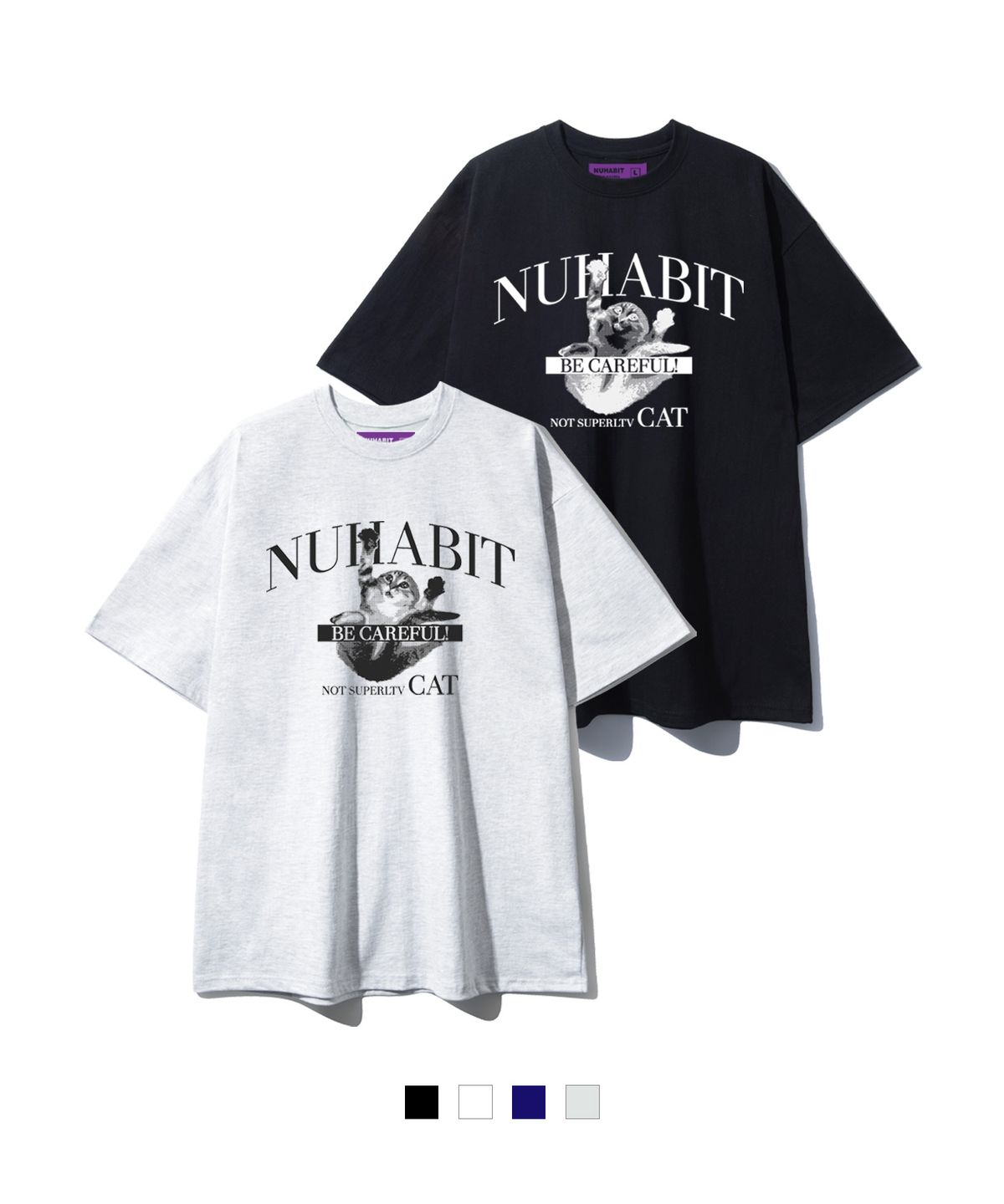 뉴해빗(NUHABIT) N/H 고양이조심 오버핏 반팔 (SOS2-4NH1224)
