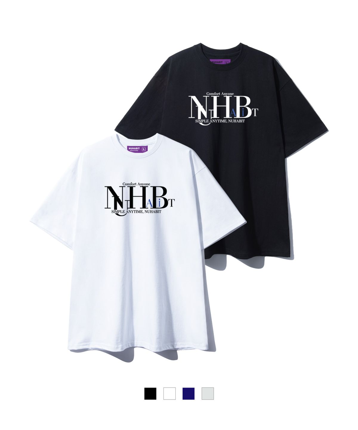 뉴해빗(NUHABIT) N/H IDENTITY LOGO 오버핏 반팔 (GOS2-4NH1223)