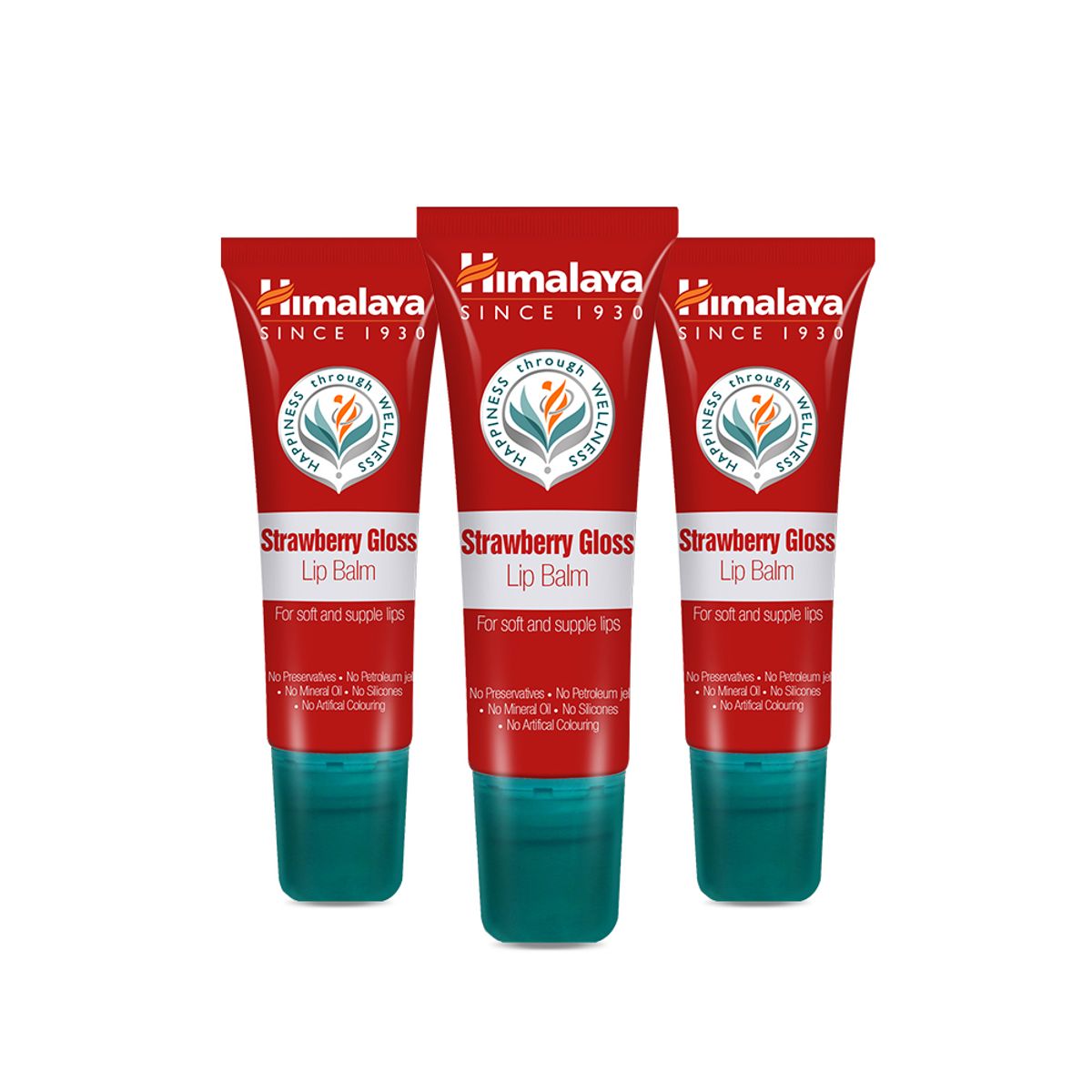 히말라야(HIMALAYA) 딸기 립밤 10g x 3개 (튜브형)