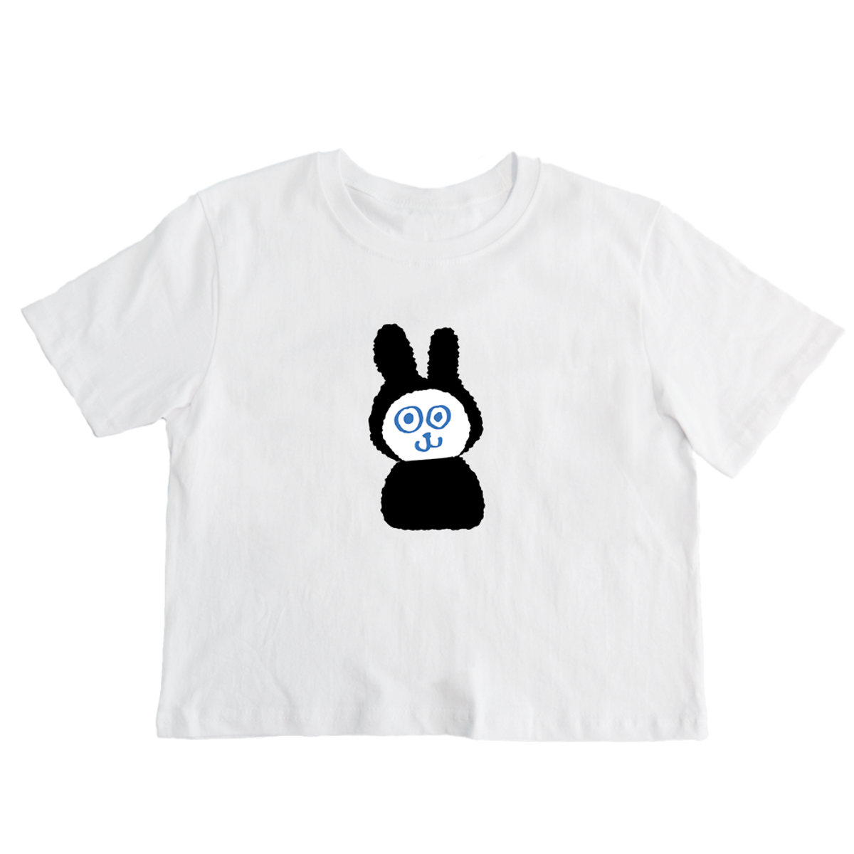 어썸어스(AWESOMEUS) BLACK FUR RABBIT 크롭 반팔 티셔츠_ 5COLOR