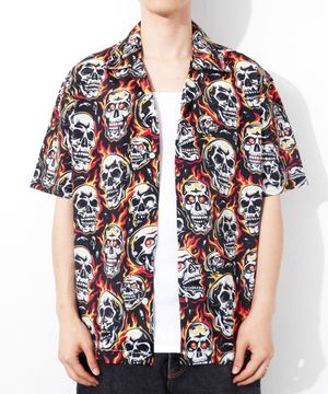 BN Fire Skull Shirt (Red)
