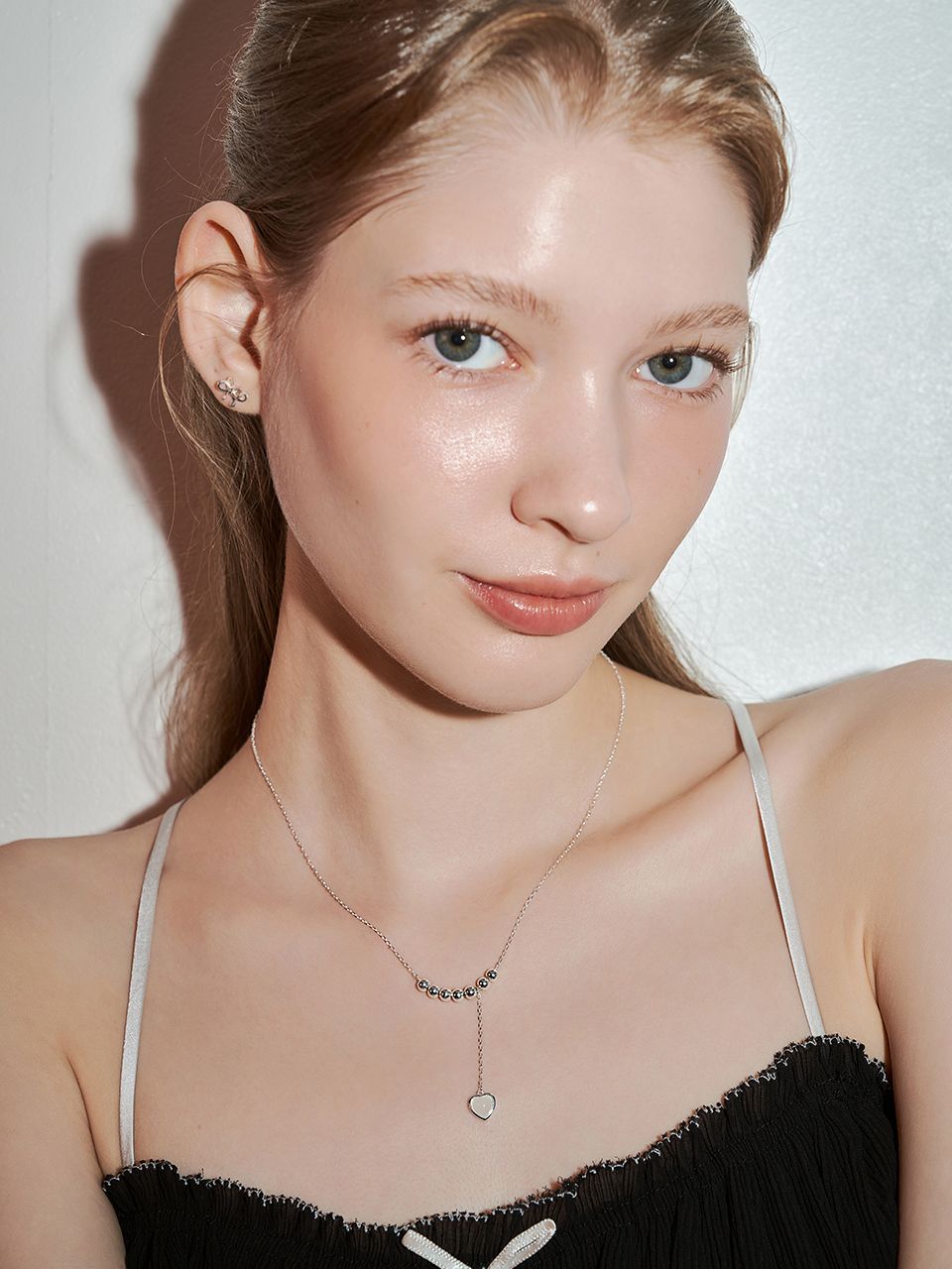★Hei★ sv925 heart Y drop necklace HE24SMNSW749XXFR MUSINSA | HEI [sv925] heart Y drop necklace