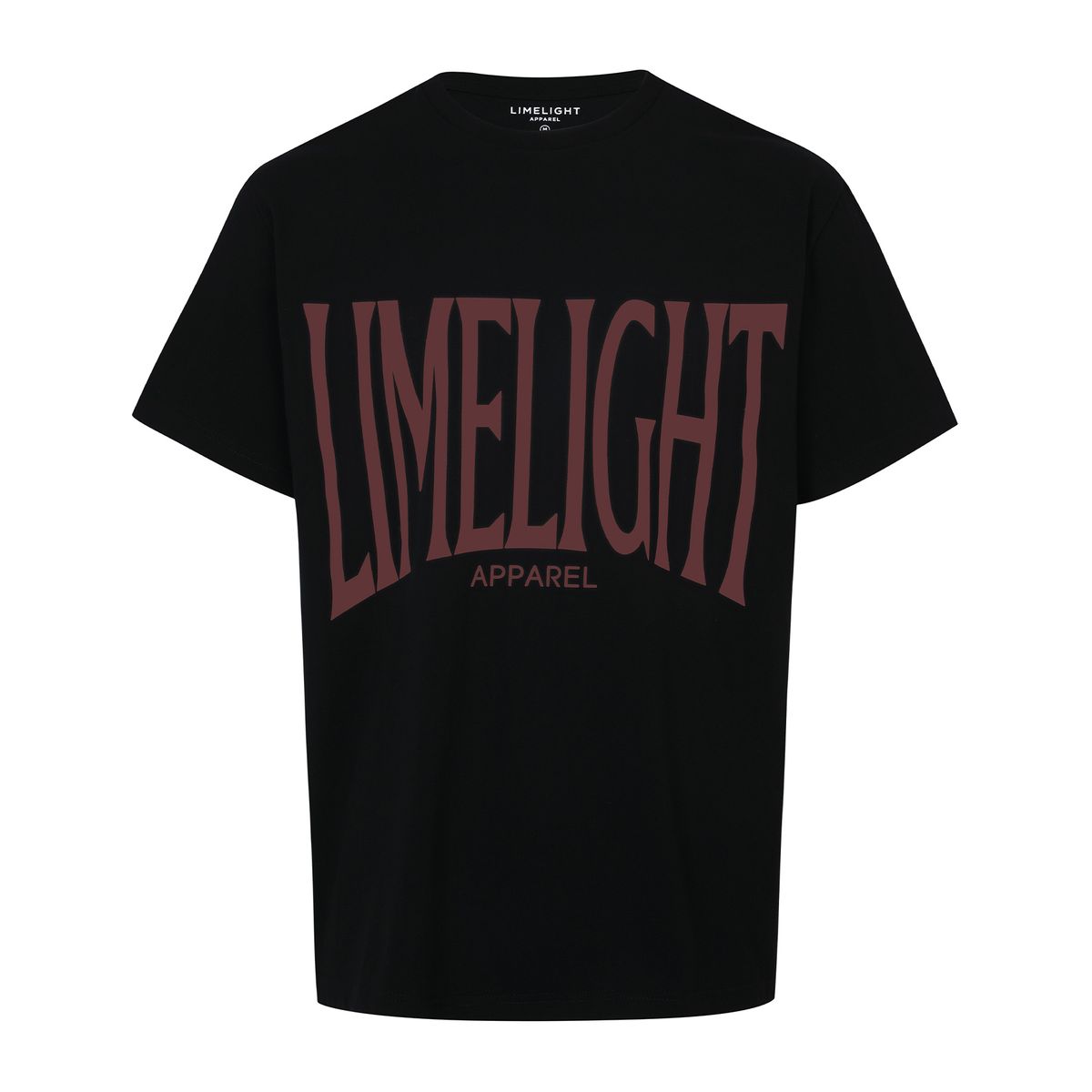라임라잇 어패럴(LIMELIGHT APPAREL) 어패럴 빅 로고 티셔츠 (블랙/버건디)