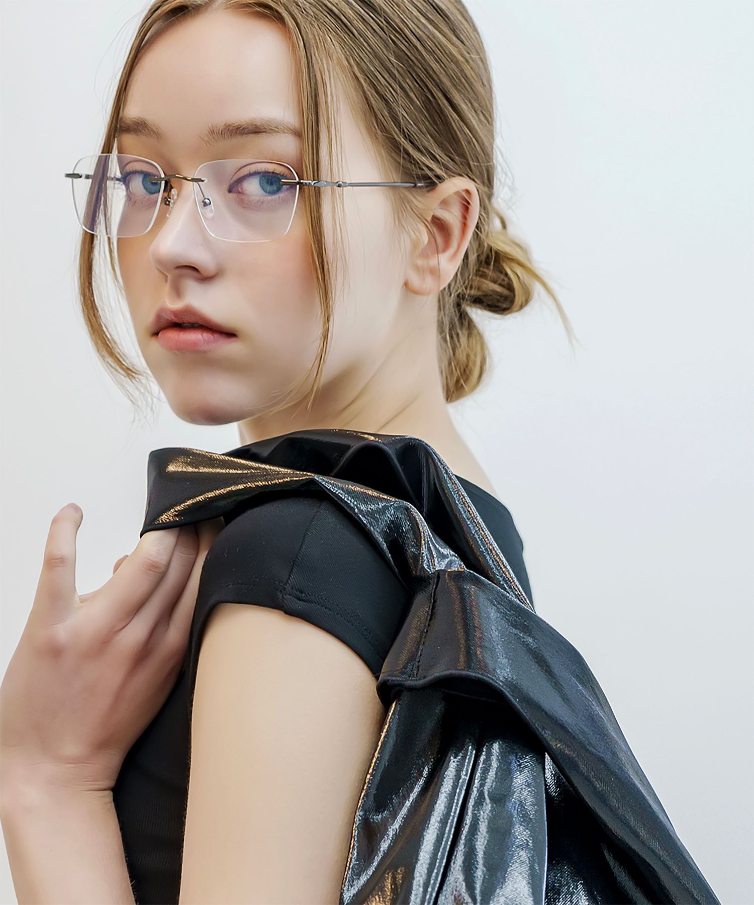 MUSINSA | SODAMON 32012 2 types of geek chic look rimless glasses ...