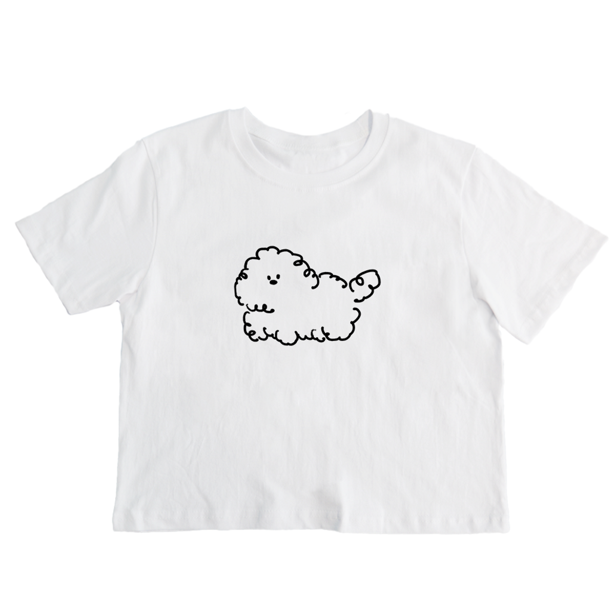 어썸어스(AWESOMEUS) WALKING BICHON 크롭 반팔 티셔츠_ 5COLOR
