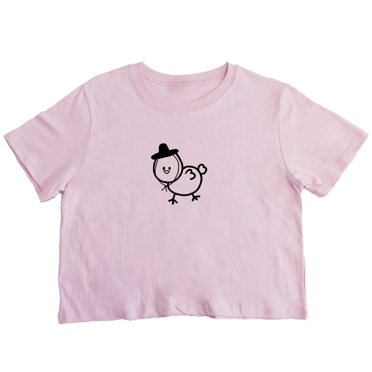 어썸어스(AWESOMEUS) A SPARROW WITH HAT ON 크롭 반팔 티셔츠_ 5COLOR