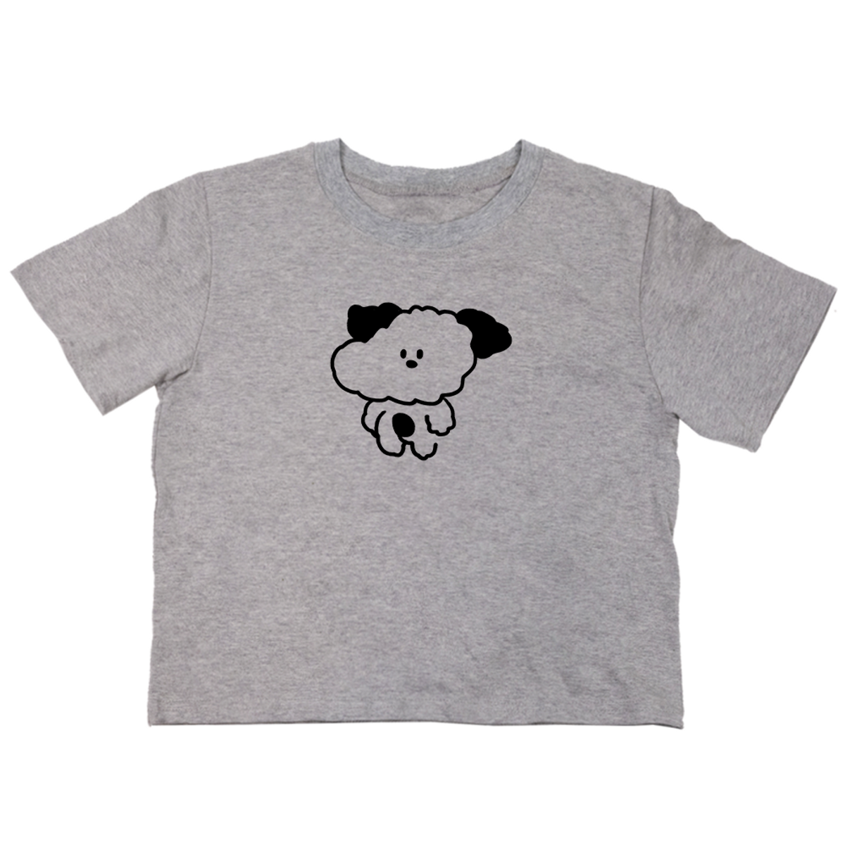 어썸어스(AWESOMEUS) A STRAY PUPPY 크롭 반팔 티셔츠_ 5COLOR
