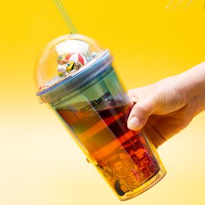 짱구 오리튜브 빨대 텀블러