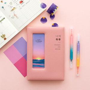 [각인] 네컷수납 가죽 만년형 바인더 다이어리 5color