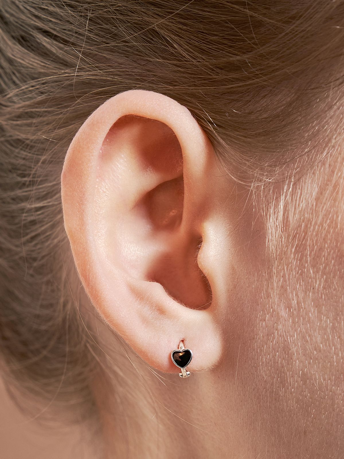 헤이(HEI) [sv925] dear heart one-touch earring