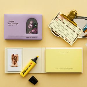 [각인] 포카 수납 핸디형 가죽 미니 만년형 다이어리 (6개월분) 5color