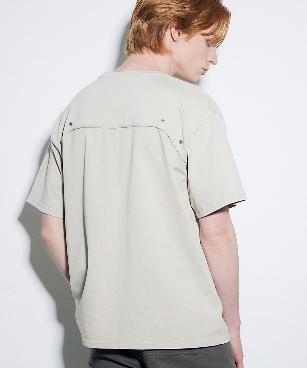에피소드 언타이틀(EPISODE UNTITLED) POINT SNAP WASHING T-SHIRT_BEIGE