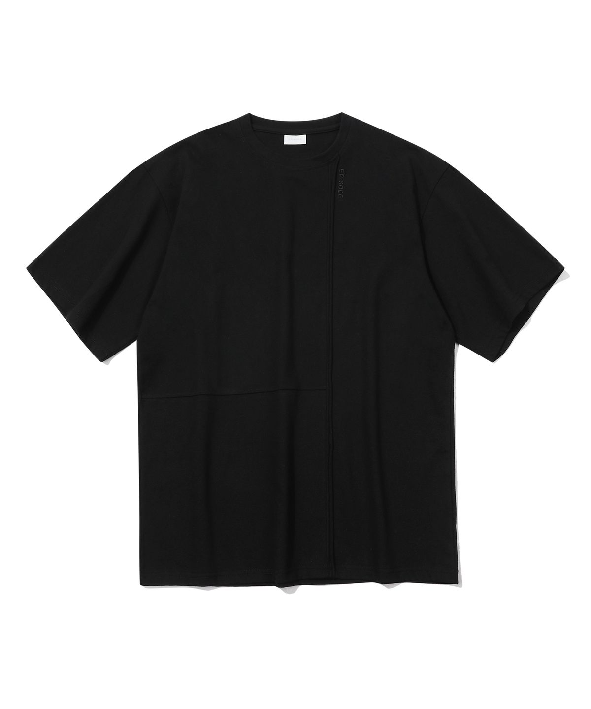 에피소드 언타이틀(EPISODE UNTITLED) NEEDLEPOINT & PATCH T-SHIRT_BLACK