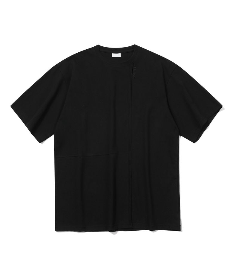 NEEDLEPOINT & PATCH T-SHIRT_BLACK