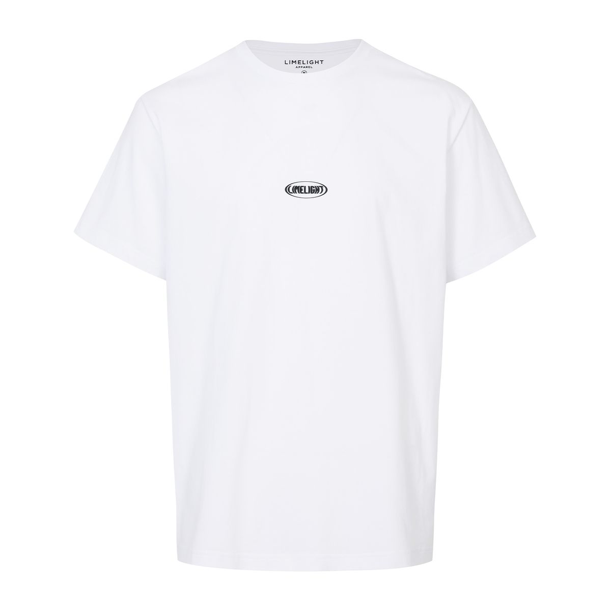 라임라잇 어패럴(LIMELIGHT APPAREL) 어패럴 오발 로고 티셔츠 (화이트/블랙)