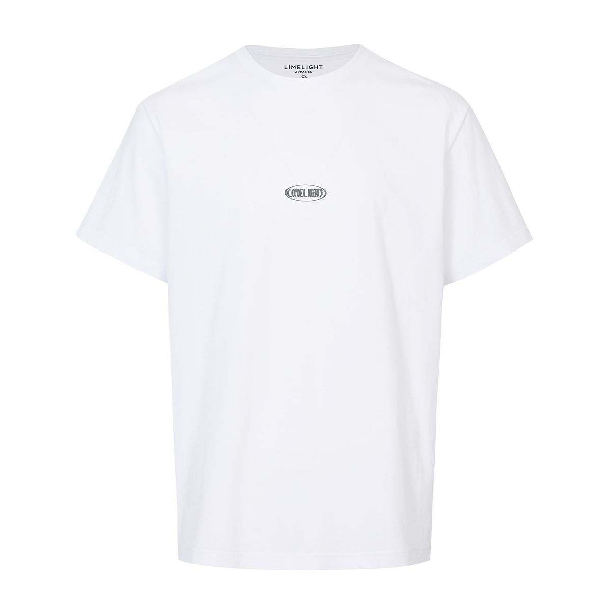 라임라잇 어패럴(LIMELIGHT APPAREL) 어패럴 오발 로고 티셔츠 (화이트/그레이)