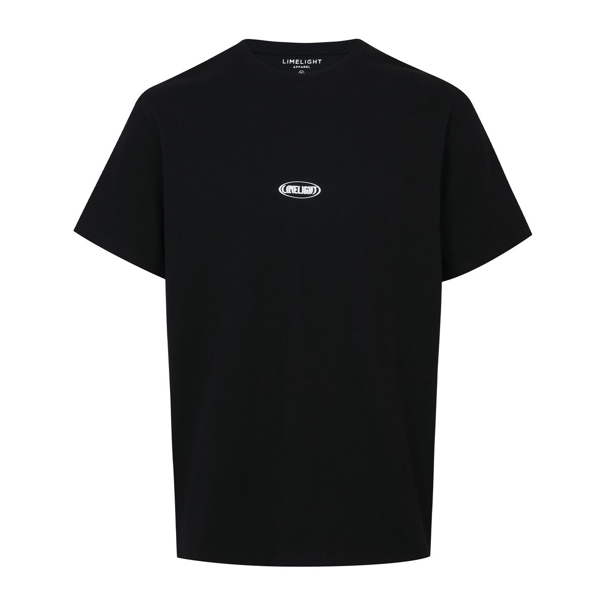 라임라잇 어패럴(LIMELIGHT APPAREL) 어패럴 오발 로고 티셔츠 (블랙/화이트)